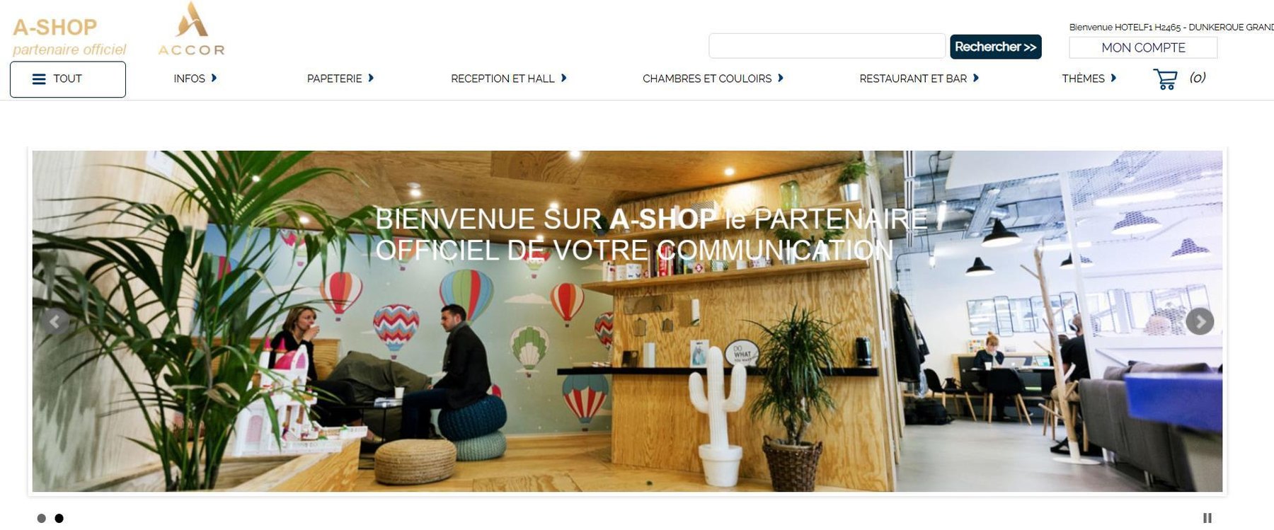 Plateforme de commande pour réseau hôtelier