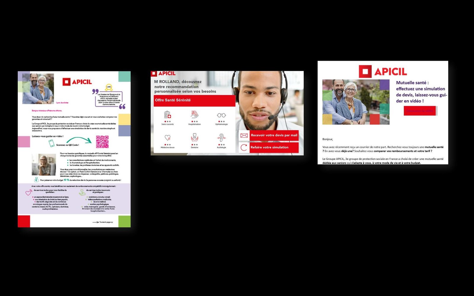 Campagne APICIL de courrier, vidéo et email personnalisés